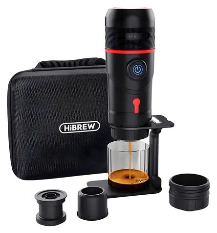 HiBREW H4 Premium / Prenosný kávovar na kapsule 3v1 / Nespresso & Dolce Gusto / 15 bar / 80W