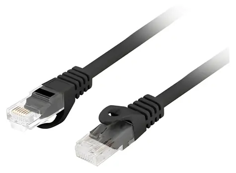 Lanberg Cat6 čierna / Patch kábel / UTP / 2 m / LSZH / CU / Fluke Passed