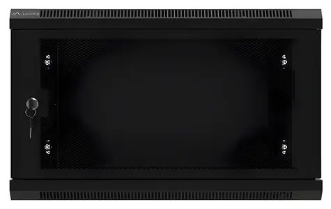 Lanberg WF01-6406-23B čierna / Nástenný rozvádzač / 19" / 6U / 600x450 mm / perforované dvere / flat pack