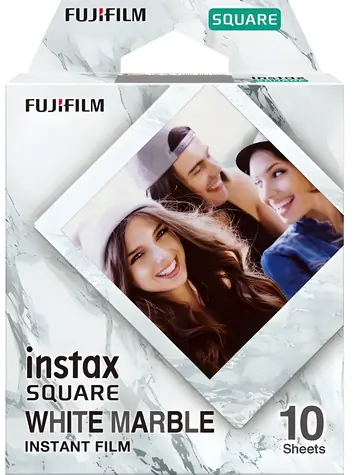 Fujifilm Instax Square Film Whitemarble 10ks / Instantný film / 86 x 72 mm