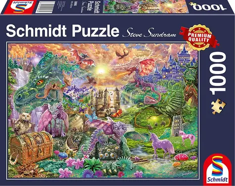 Schmidt Puzzle Začarované dračie kráľovstvo / 1000 dielikov / od 12 rokov