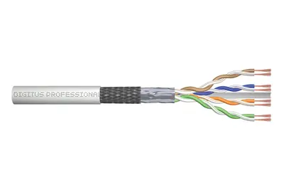 Digitus Inštalačný kábel CAT 6 SF-UTP sivá / Inštalačný kábel / AWG 26/7 / LSZH / 305 m / simplex