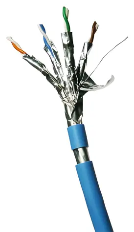 DATACOM F/FTP drôt CAT6A modrá / Sieťový kábel / LSOH / Eca / 300 m