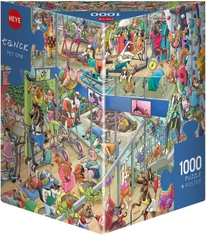 HEYE Puzzle Zvieracia telocvičňa / 1000 dielikov / 70 x 50 cm