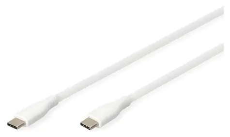 Digitus / USB-C kábel / silikónový / 2 m / biela