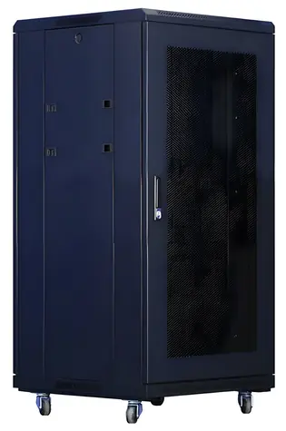 Xtendlan 18U/600x1000 čierny / Stojanový rozvádzač / 19" / perforované dvere a chrbát