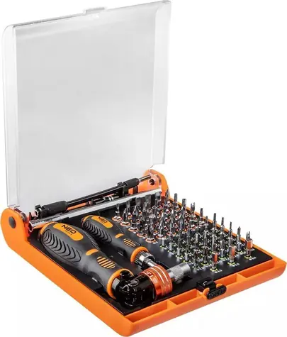 Neo Tools 06-115 Sada skrutkovacích bitov s držiakom / 73 ks