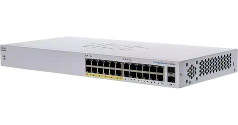 Cisco Business CBS110-24PP- EU REFRESH / Switch / 24x Gigabit RJ-45 / 12x PoE 100W / 2x SFP / Unmanaged