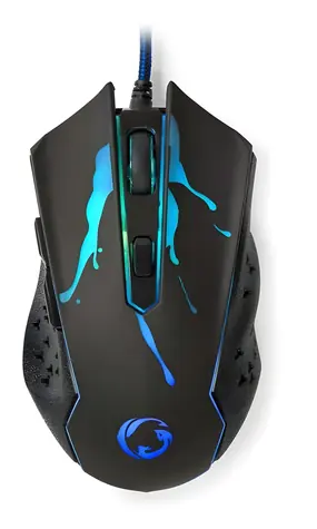 Nedis GMWD210BK čierna / Herná myš / Drôtová / 3600 DPI / 6 tlačidiel / USB