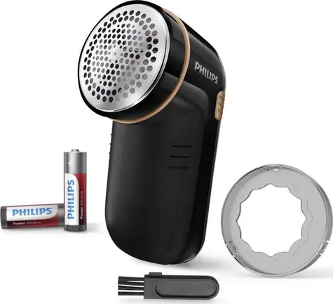 Philips GC026/80 čierna / Odžmolkovač / 2x AA batérie