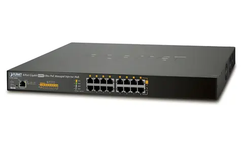 Planet UPOE-800G / PoE injektor / 8x Gigabit / IEEE 802.3bt / <400W (90W/ Port) / scheduler+watchdog