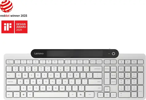 Lenovo 800 biela / Bezdrôtová klávesnica / Bluetooth 5.1 / CZ/SK / numerická klávesnica / dobíjacia