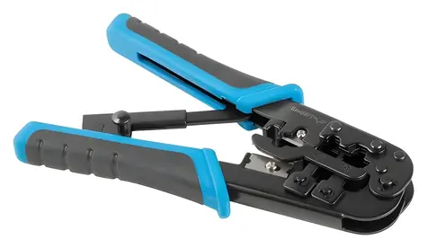 Lanberg NT-0201 čierna, modrá / Krimpovacie kliešte / RJ-45 / RJ-9 / RJ-12 / RJ-14