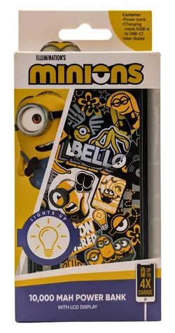 Lazerbuilt Powerbank Minions svietiaci / Powerbanka / 10000 mAh / Li- POL / 2x USB-A / USB-C