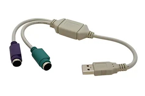 OEM Redukcia USB na 2x PS/2 / Redukcia / pre klávesnicu a myš