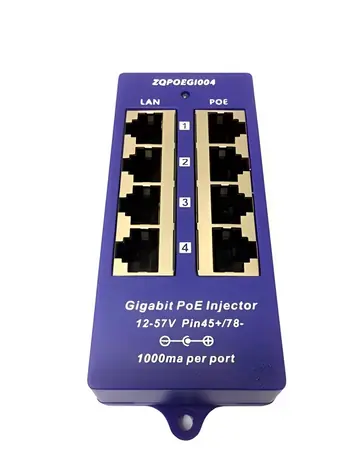 OEM PoE panel 4-portový tienený pasívny / PoE panel / Gigabit