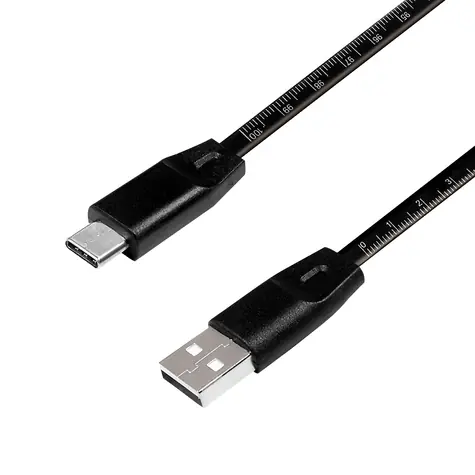 LogiLink USB-A - USB-C 1m čierna / Kábel USB / USB 2.0 / 5V/3A