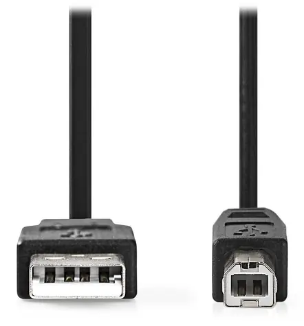 Nedis kábel USB-A - USB-B čierny / Kábel USB / USB 2.0 / 5 m