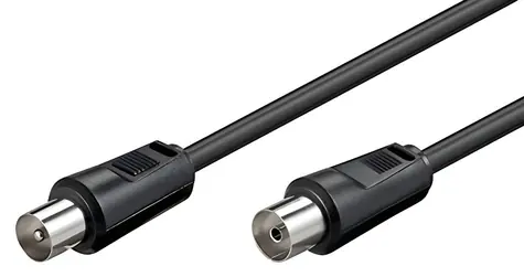 OEM Anténny kábel IEC (M)-(F) 5 m čierna / Anténny kábel / 75 Ohm