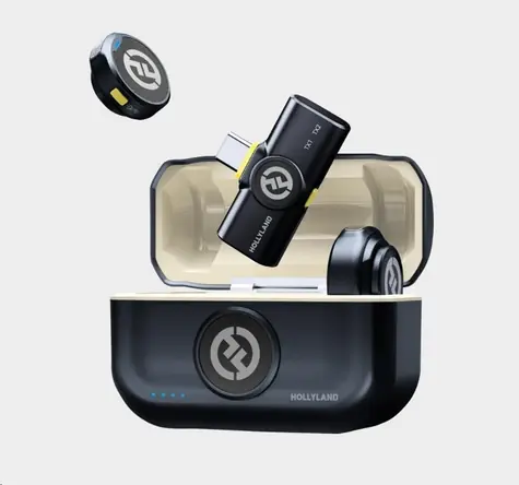 Hollyland Lark M2 USB-C Shine Charcoal Duo / Klopový mikrofón / sada 2 ks / bezdrôtový / ENC / dosah 300 m