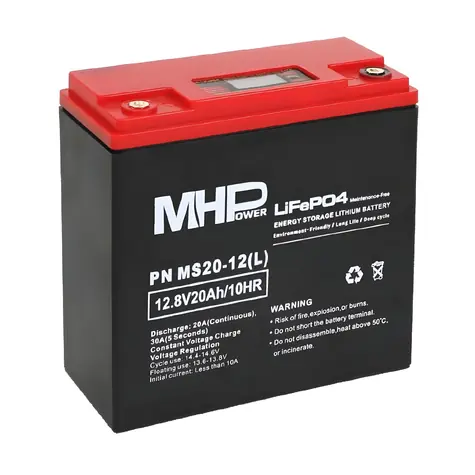 Carspa MHPower MS20-12(L) / LiFePO4 batérie / 12V / 20Ah / IP55