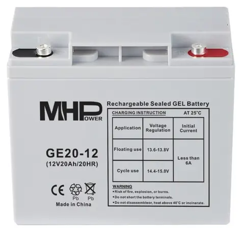 Carspa MHPower GE20-12 / Gélový akumulátor / VRLA GÉL / 12V / 20Ah / Deep Cycle / T1-M5