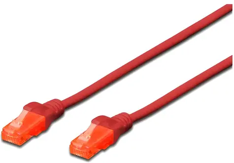 Digitus / Patch kábel Cat6 U/UTP / RJ45 / 1 m / červená / LSZH