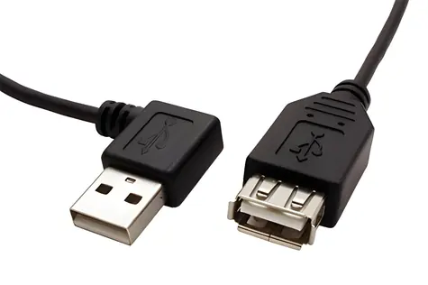 Goobay predlžovací kábel USB 2.0 AA M/F lomený vpravo čierny / USB kábel / 30 cm / USB 2.0