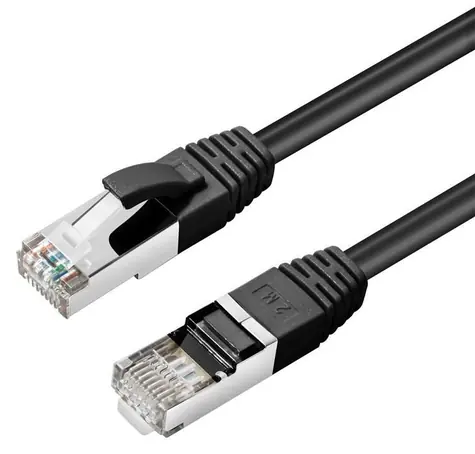 MicroConnect CAT6 S/FTP 1,5m čierna / Sieťový kábel / LSZH / RJ-45