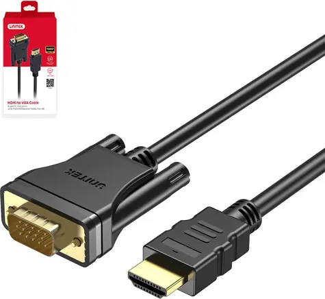 Unitek V1185A01 čierna / Kábel HDMI - VGA (D-Sub) / 2 m