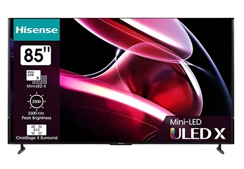 85" Hisense 85UXKQ čierna / Televízia / UltraHD 4K / DLED / 120Hz / AMD FreeSync / DVB-T2/C/S2 / Wi-Fi