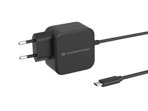 Conceptronic OZUL04BE čierna / USB-C nabíjací adaptér / 1x USB-C / 67 W / PD