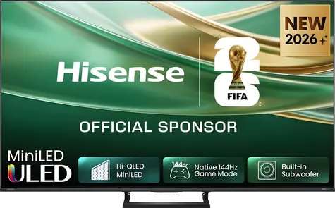 85" Hisense 85E8S čierna / MiniLED / UHD / 144Hz / HDMI / USB / LAN / Wi-Fi / BT / 40W repro