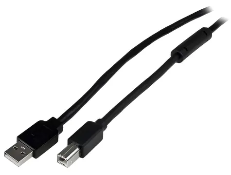 StarTech aktívny kábel USB-A - USB-B čierna / Kábel USB / USB 2.0 / 20 m