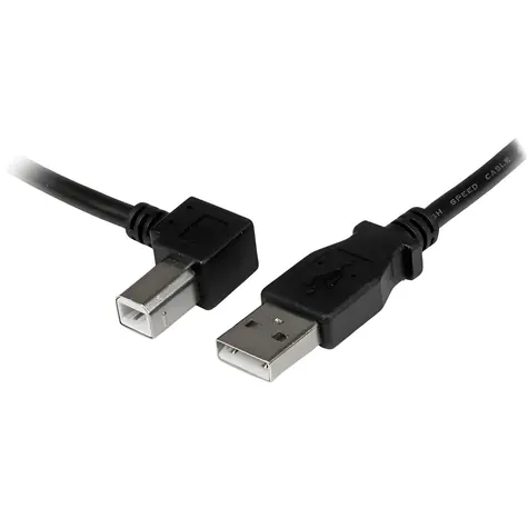 StarTech kábel USB-A - USB-B uhlový čierna / Kábel / USB 2.0 / 1 m / 480 Mbit/s