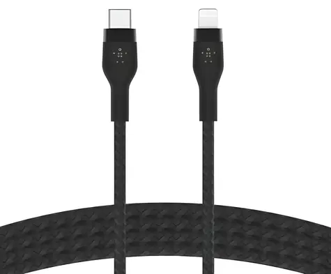Belkin Flex CAA011bt2MBK čierna / Kábel USB-C na Lightning / 2 m / 15W / MFi certifikácia