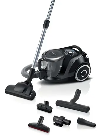 BOSCH Serie 6 BGC41XSIL čierna / Bezvreckový vysávač / 700 W / 2,4 l / rádius 10 m / 68 dB