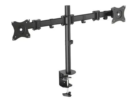 Digitus DA-90349 čierny / Stojan na 2 monitory / VESA 75x100 / do 27" / náklon ±45°