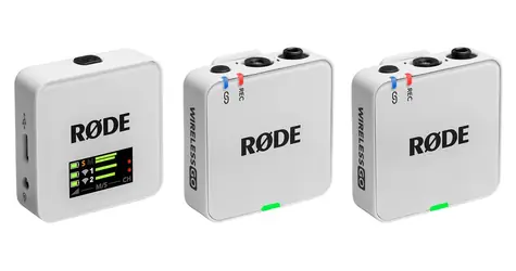 Rode Wireless GO Gen 3 biela / Bezdrôtový mikrofónny systém / 2x vysielač a 1x prijímač / 3.5mm jack / USB-C