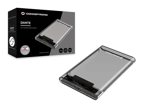 Conceptronic DANTE03T Externý box pre 2,5" SATA HDD priehľadná / USB 3.0