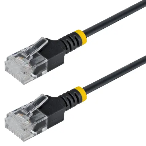 StarTech CAT6A Ultra Slim čierna / Patch kábel / 2 m / RJ-45