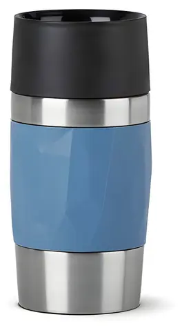 Emsa TRAVEL MUG Compact modrá / Termohrnček / 0,3 l / nerezová oceľ