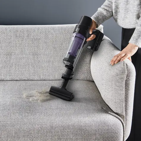 Rowenta RH6A31WO X-Pert 7.60 čierna, purpurová / Tyčový vysávač / bezdrôtový / bezvreckový / Li- ION / 81 dB