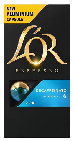 L'OR Decaffeinato / Kávové kapsule / Bez kofeínu / 10 ks