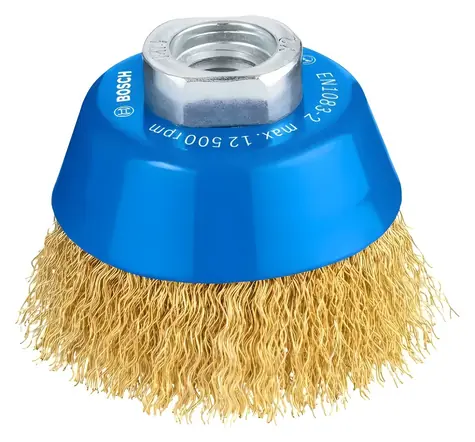 BOSCH Clean for Metal O70 mm M14 / Drôtená kefa / 0,3 mm pomosadený drôt / 12 500 ot/min