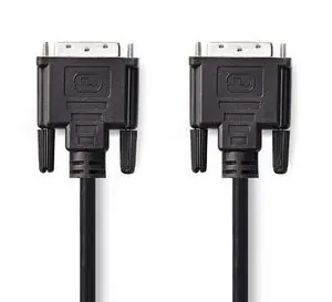 Nedis DVI-D 24+1 kábel čierna / Kábel / DVI-D 24+1 - DVI-D 24+1 / 1080p / 10 m / poniklovaný