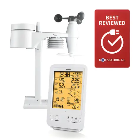 Alecto WS-4800 biela / Meteostanica / bezdrôtový snímač / dosah 100 m / 868 MHz