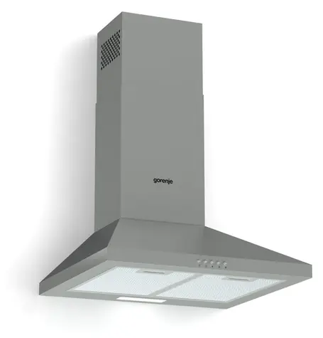 Gorenje WHC529E4X strieborná / Digestor / Nástenná / 450 m3/h / hlučnosť 65 dB