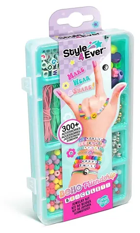 STYLE4EVER Sada na výrobu náramkov Boho mini / 300+ dielikov / svietiace korálky / od 6 rokov