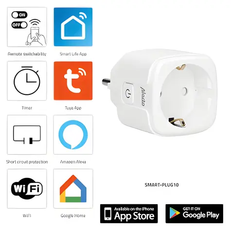 Alecto SMART-PLUG10 / Inteligentná zásuvka / Wi-Fi / 16A / 3680W